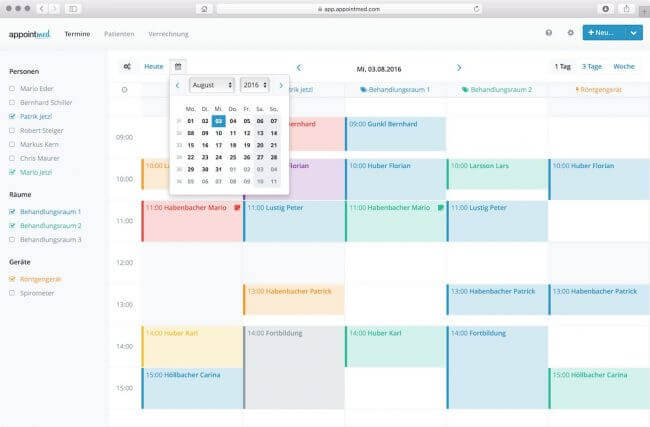 Der appointmed Terminkalender