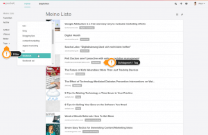 Verwalte deine Artikel übersichtlich in Pocket