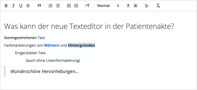 Neue Möglichkeiten der Textformatierung