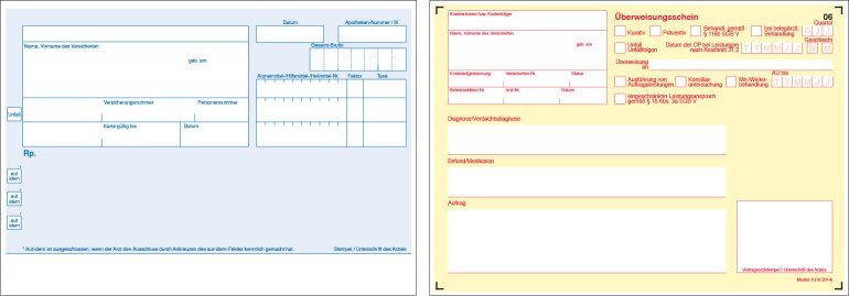 Privatrezept und Überweisungsschein