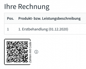 Rechnung mit QR Code