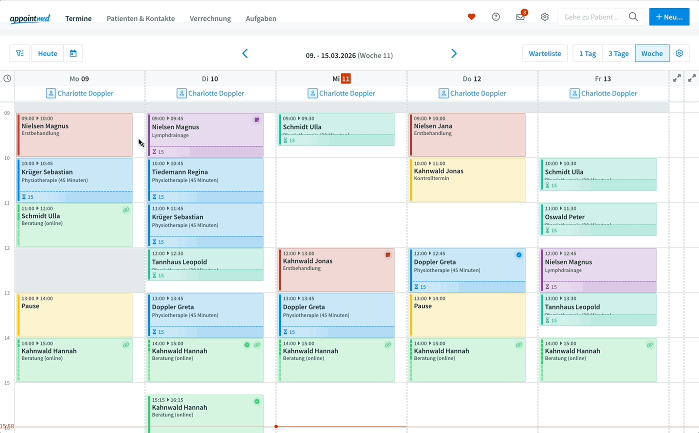 Terminübersicht und Statistik erstellen