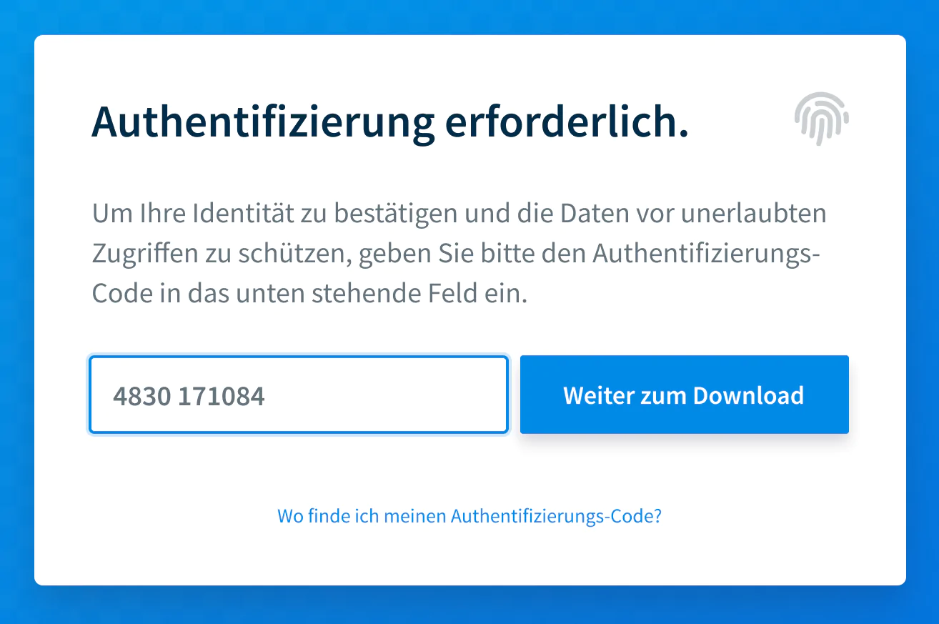 Zwei-Faktor-Authentifizierung erforderlich