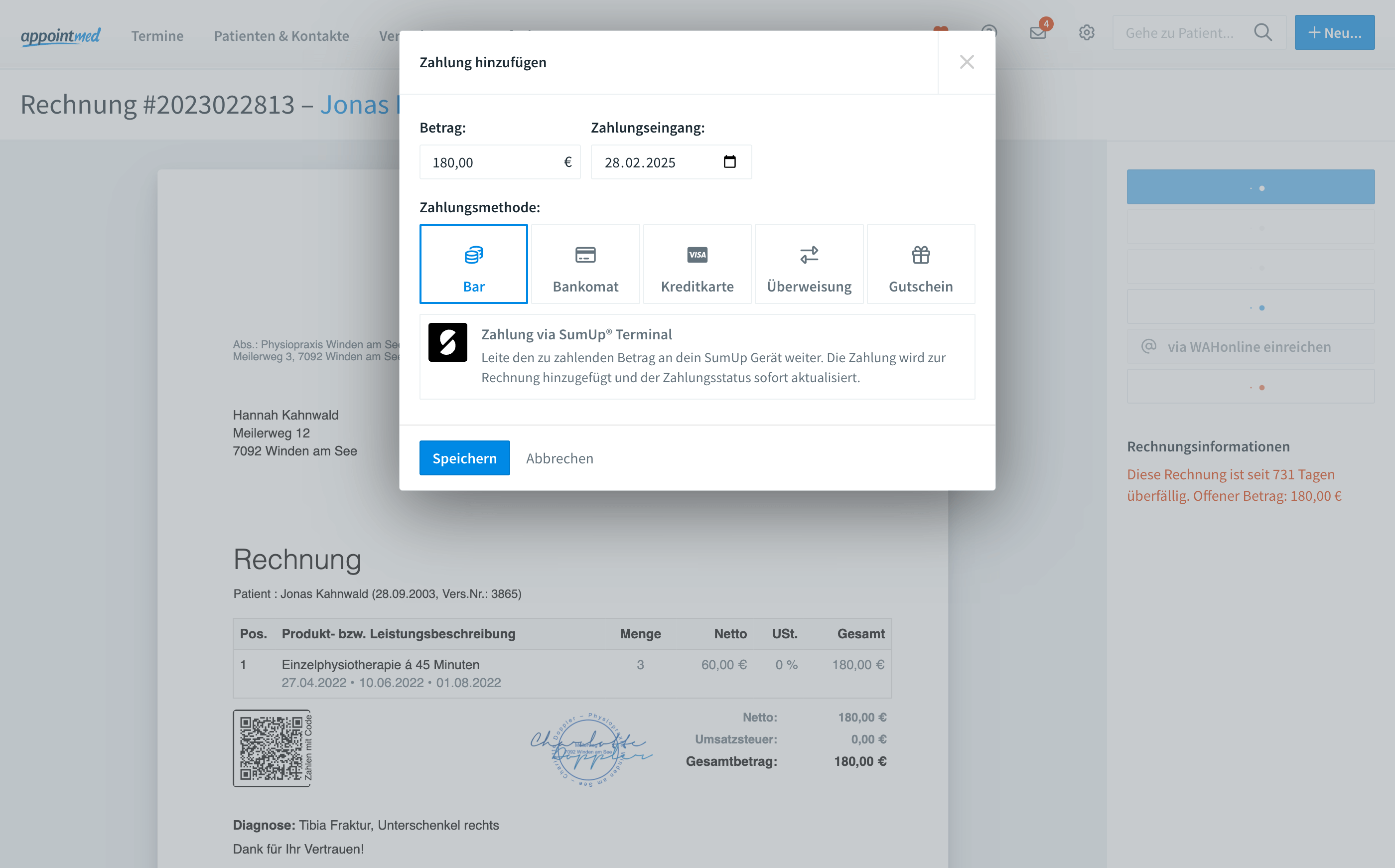 Kartenzahlung mit Sumup