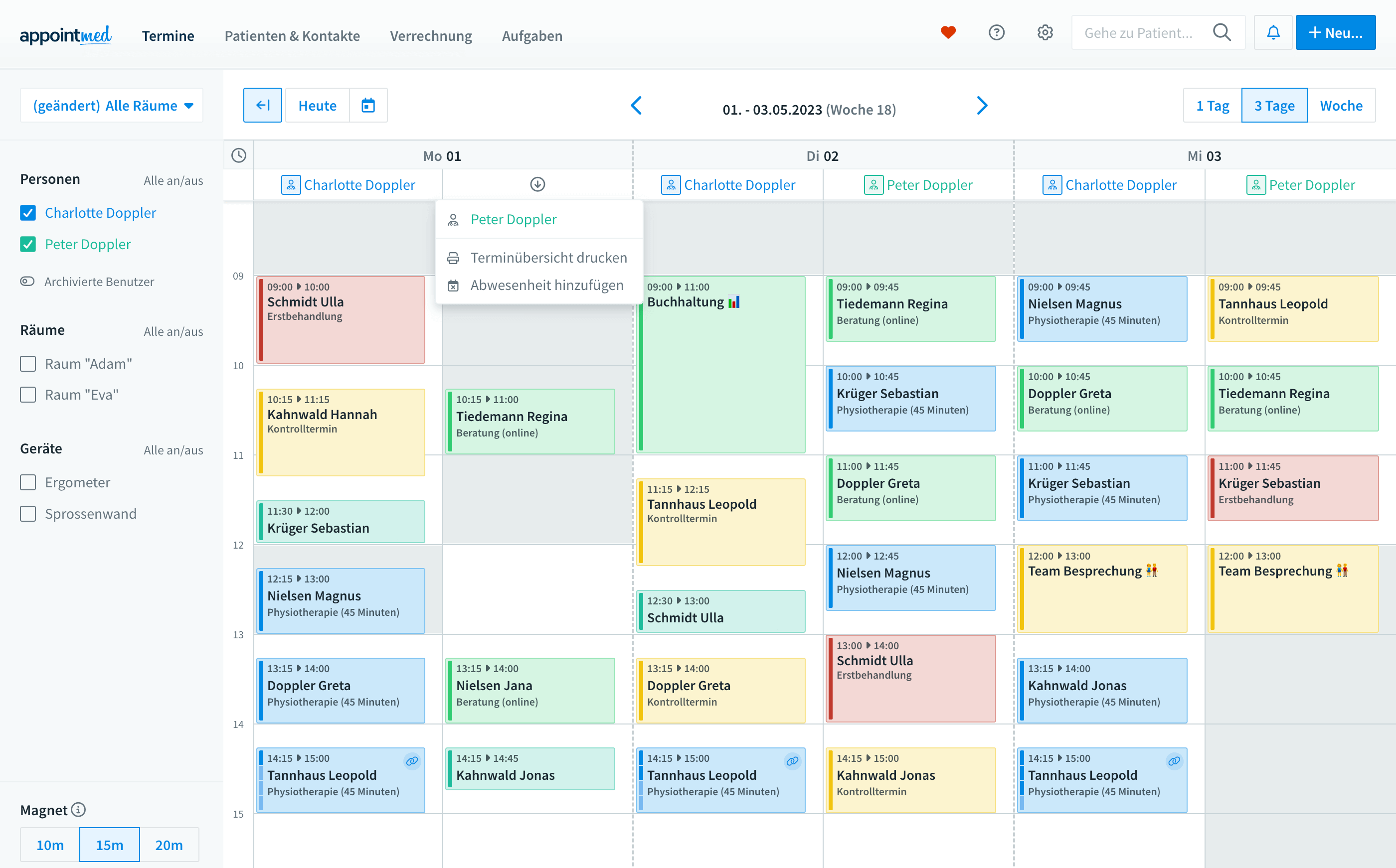 Der Appointmed-Kalender - Übersichtlich und flexibel